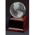 3" Crystal Globe Award on Base